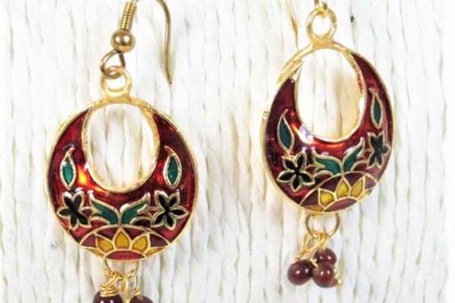 Boucles d'oreilles meenakari