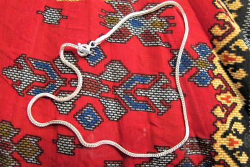 bracleet de cheville fin en argent
